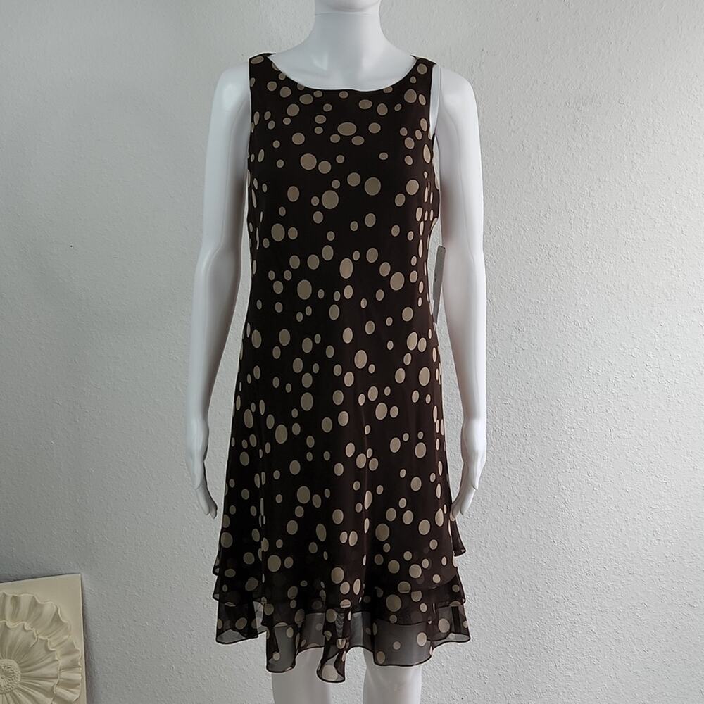 Jones New York Polka-Dot Silk Dress Size 10P